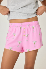 Martini Print Playful Short