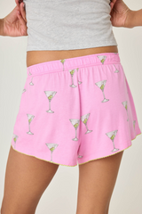 Martini Print Playful Short