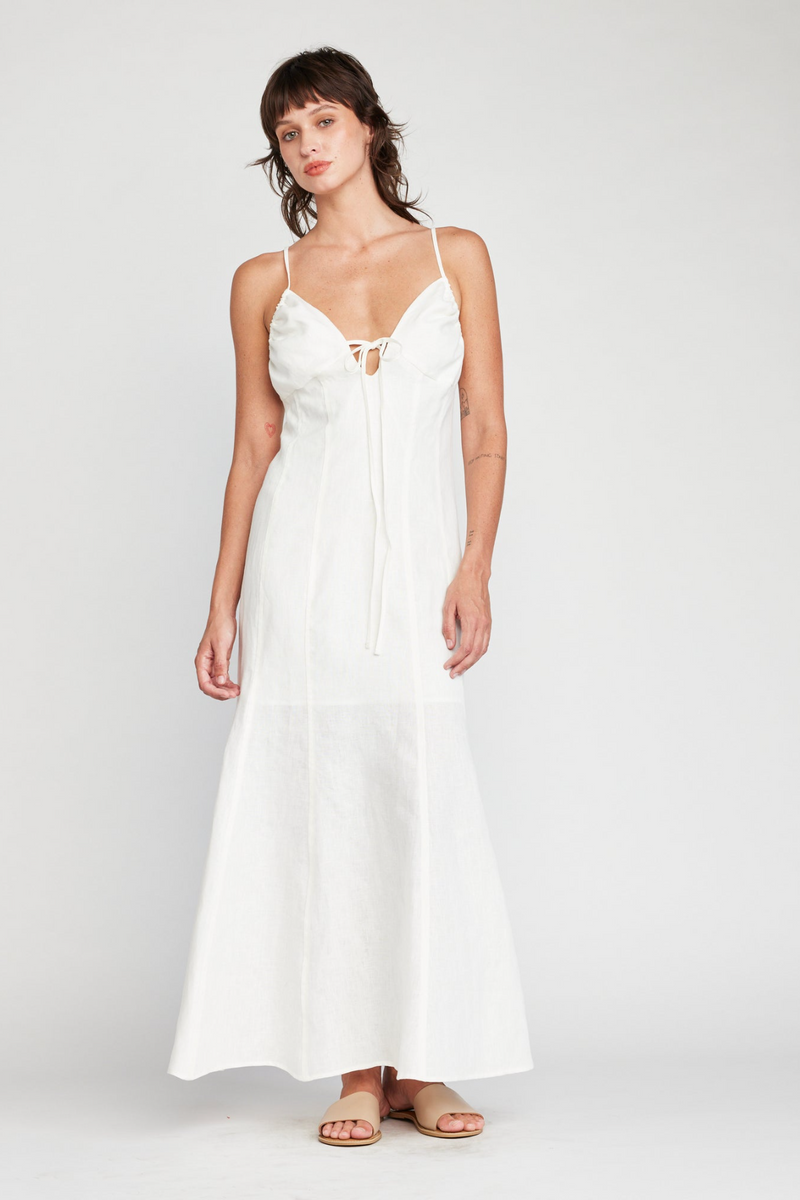 Antique White Nila Adjustable Straps Maxi Dress Maxi Dress