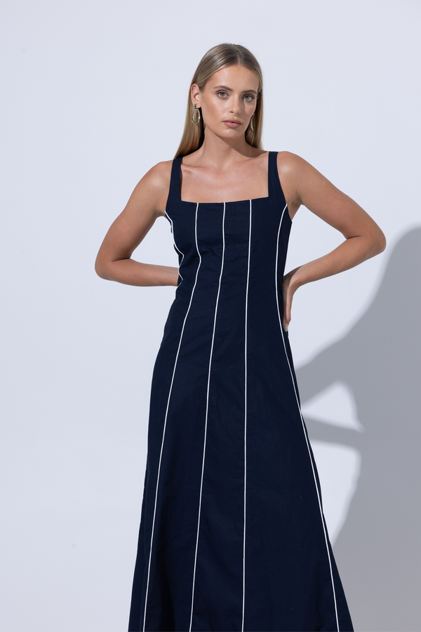 Black Teresa Poplin Maxi Dress Maxi Dress