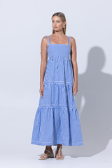 Light Gray Anita Poplin Maxi Dress Maxi Dress