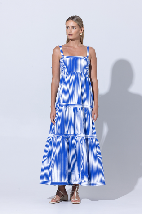 Light Gray Anita Poplin Maxi Dress Maxi Dress