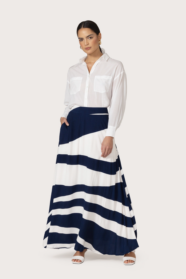Beige Nova Maxi Skirt in Calista Maxi Skirt