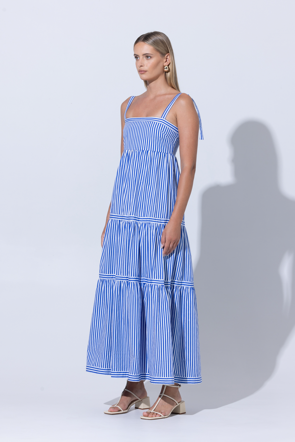 Light Gray Anita Poplin Maxi Dress Maxi Dress
