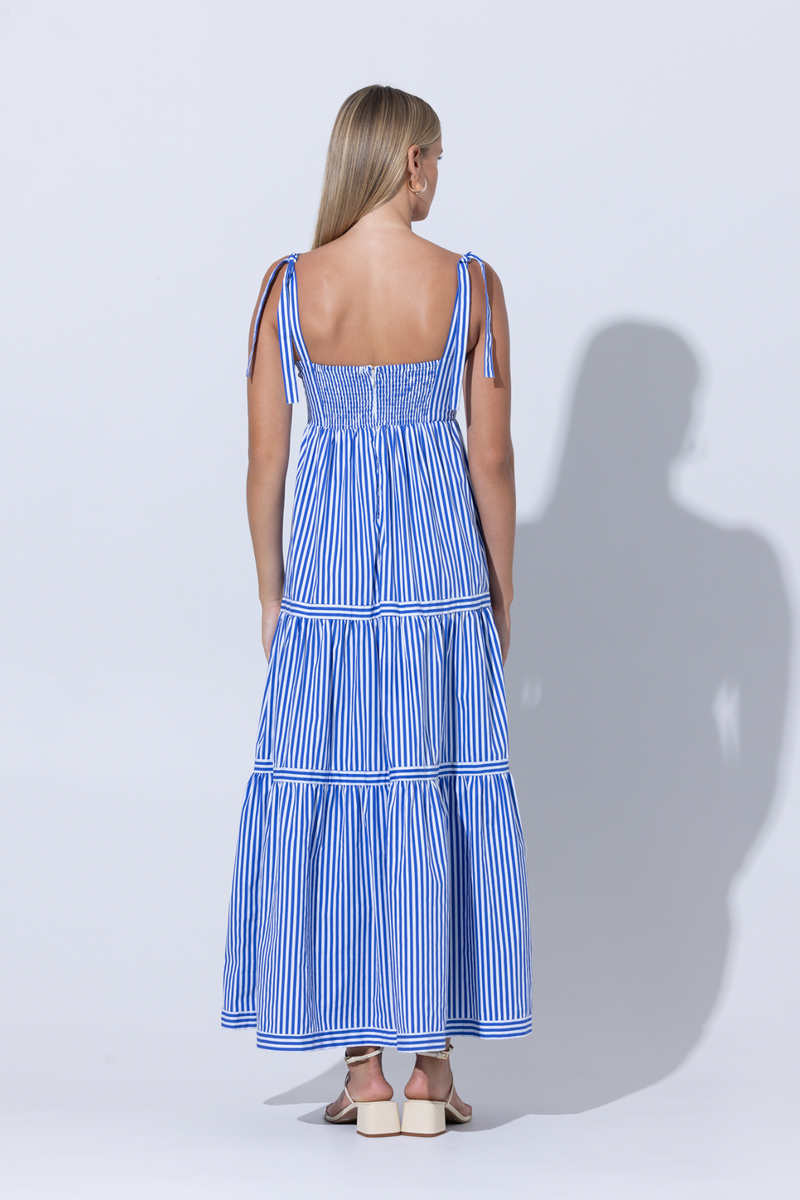 Light Gray Anita Poplin Maxi Dress Maxi Dress