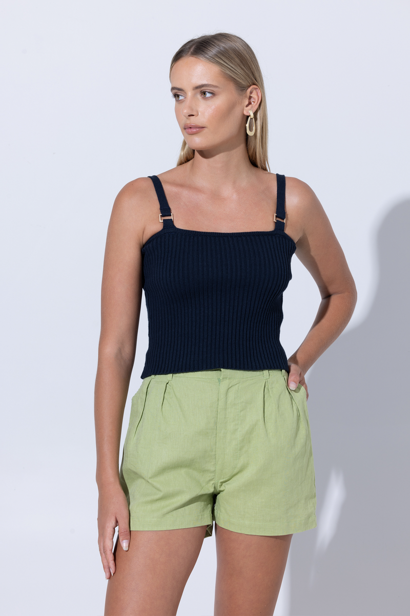 Light Gray Christine Knitted Top Top