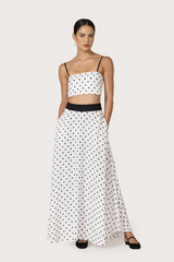 Talia Linen Top in Margot Spot