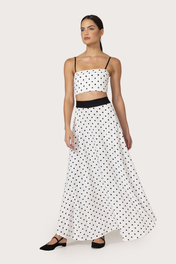 Nova Linen Skirt in Margot Spot
