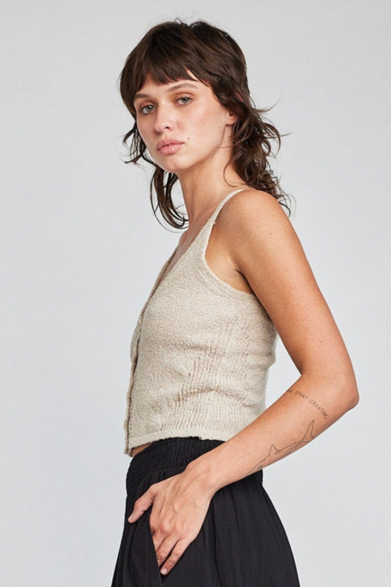 Kaelie Button Sweater Tank