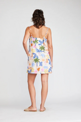Light Gray Rue Mini Dress in Beach Mini Dress