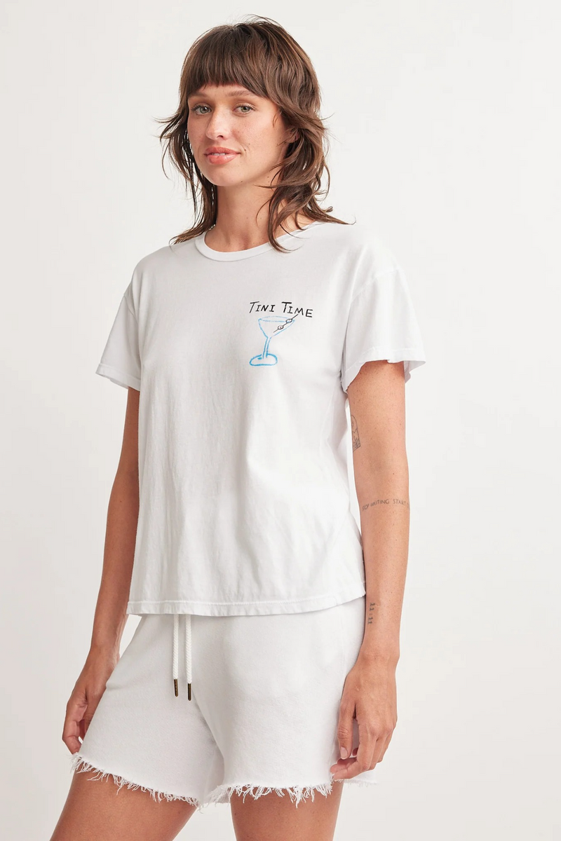 Cherie T-Shirt in Tini Time White