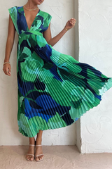 Gray Andra Pleated Maxi Dress Maxi Dress