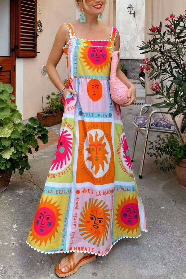 Rosy Brown Sunset Dreams Maxi Dress Maxi Dress