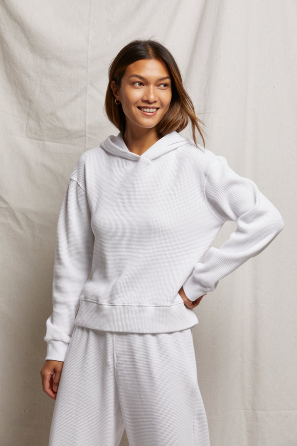 Light Gray Azalia Waffle Hoodie Hoodie