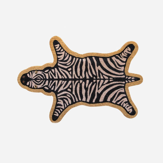 White Smoke Zebra Door Mat door mat