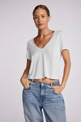 Light Gray Linen Sister Tee T Shirt