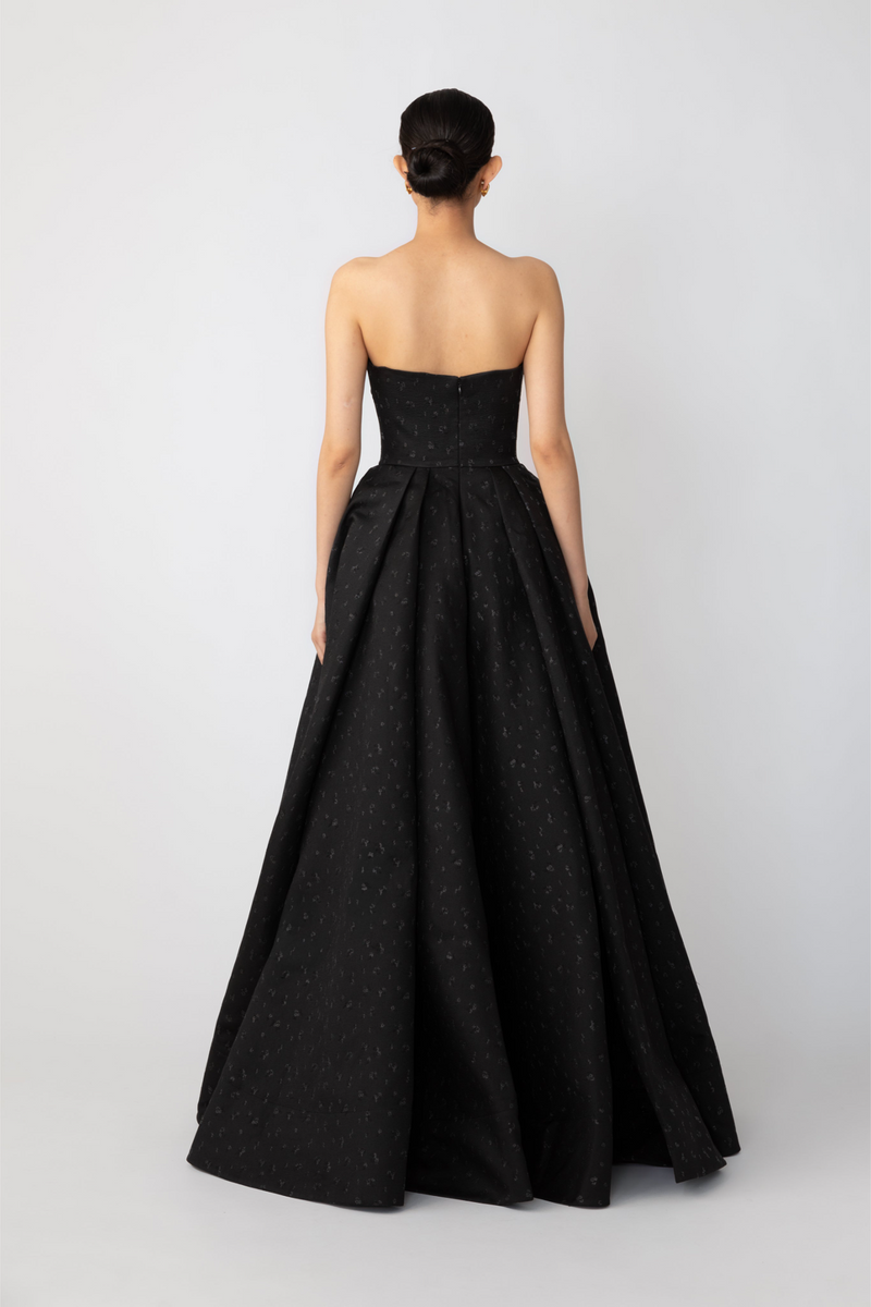 Sau Lee Jordan Jacquard Gown, Black / 8 Sau Lee Jordan Jacquard Gown, Black / 8