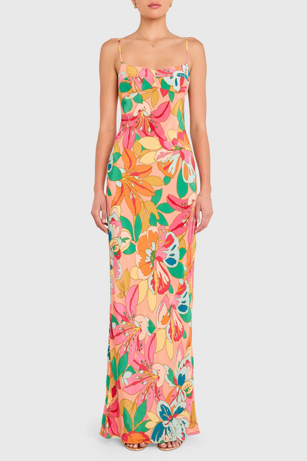 Antique White Janeiro Maxi Dress in Botanico Maxi Dress