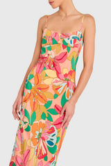 Light Gray Janeiro Maxi Dress in Botanico Maxi Dress