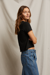 Dark Gray Springsteen Cotton Baby Tee Tee