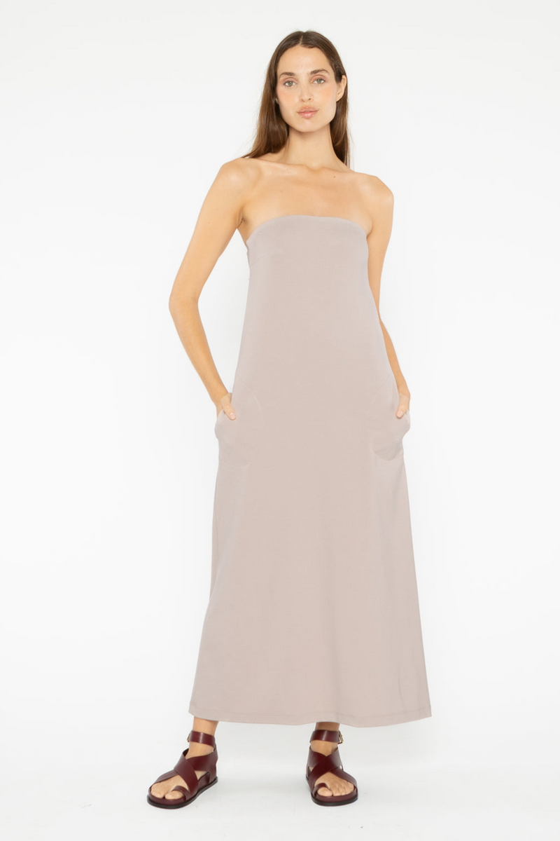 Beige The Perfect Dress Midi Dress