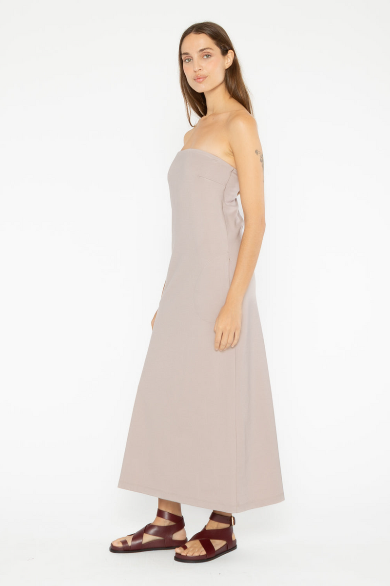 Beige The Perfect Dress Midi Dress