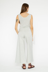 Ponte Knit Wide Leg Pant: Cropped