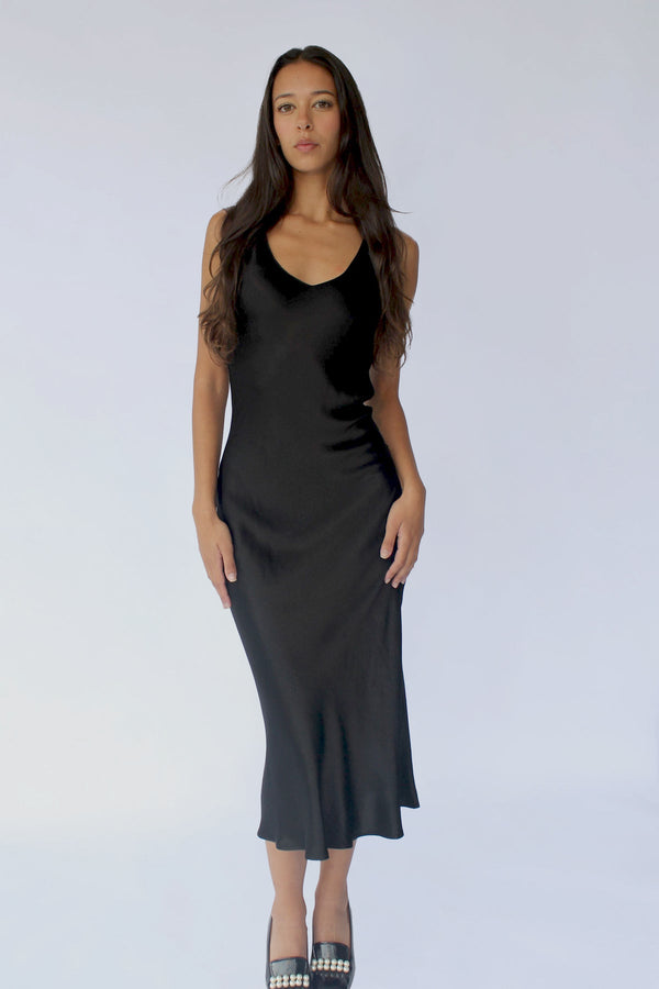 Light Gray Bias Midi Dress Midi Dress