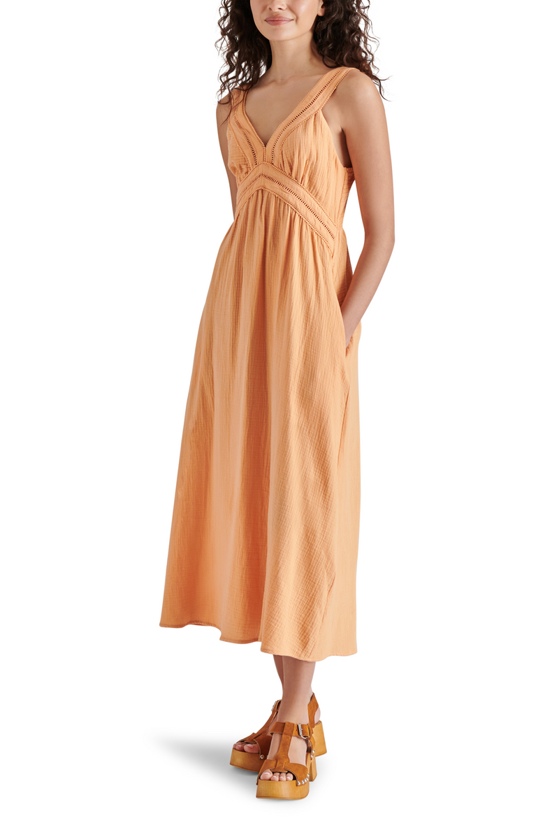 Dark Salmon Taryn Dress Midi Dress