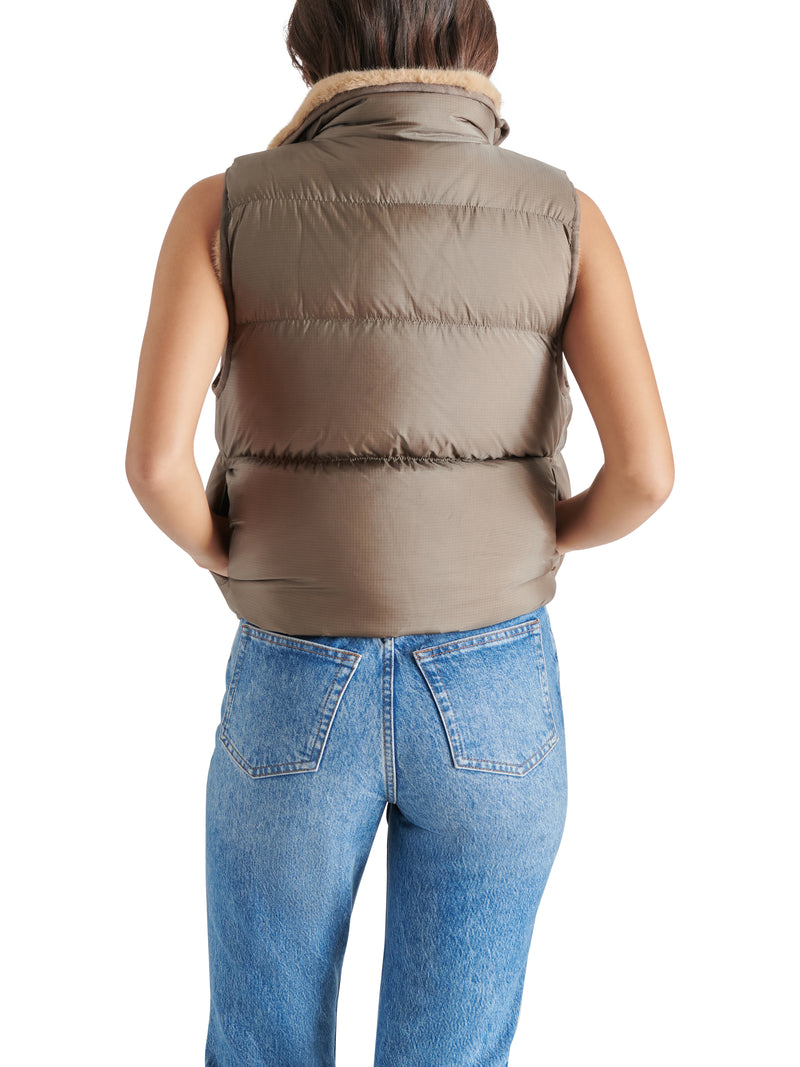 Dim Gray Brady Vest Puffer Vest