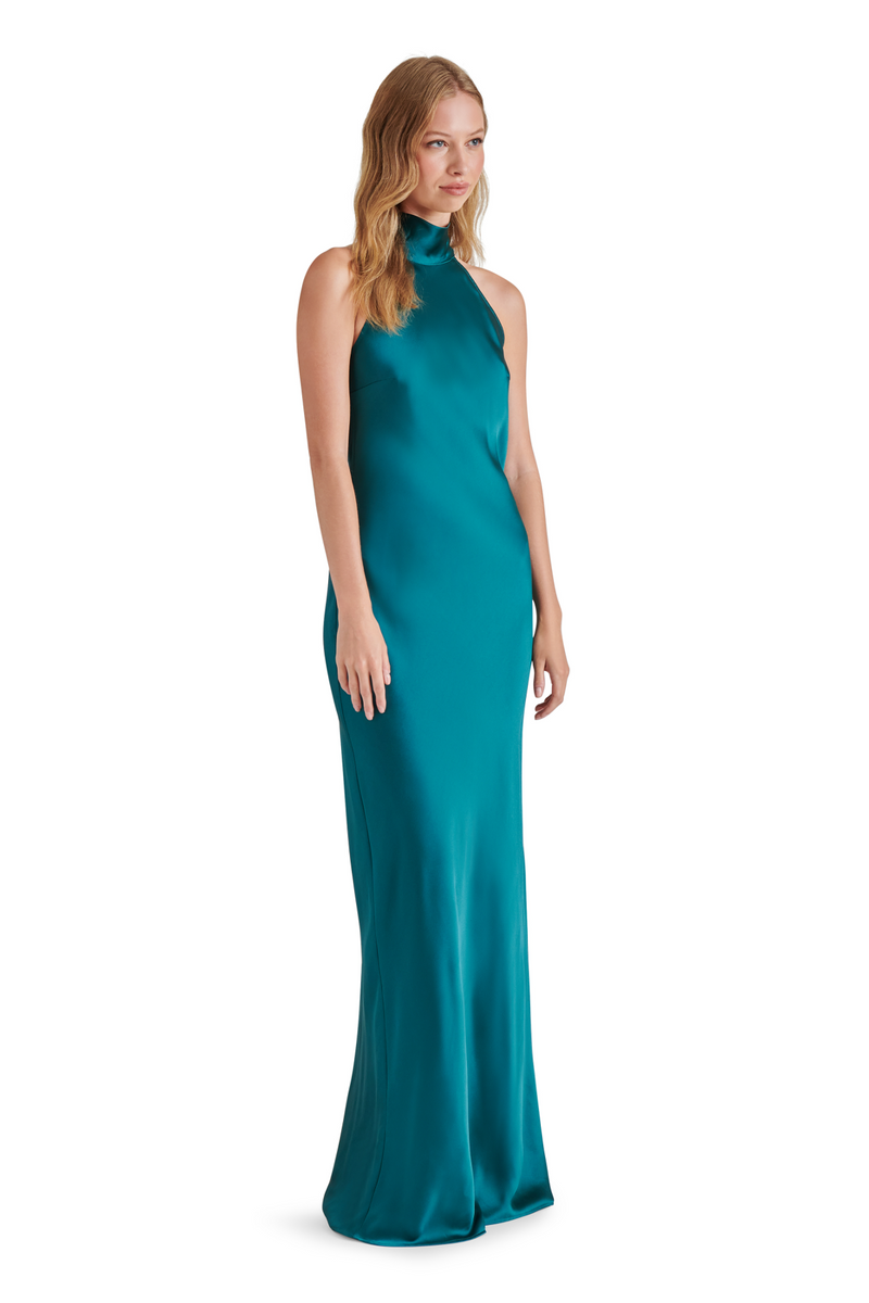 Dark Cyan Lara Dress Maxi Dress