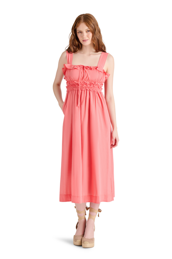Dark Salmon Daria Dress Midi Dress
