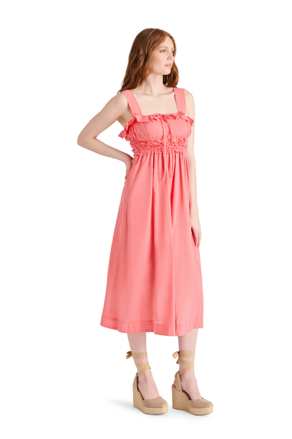 Dark Salmon Daria Dress Midi Dress