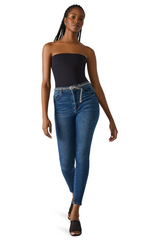 Aria Reversible Tube Top in Black Multi