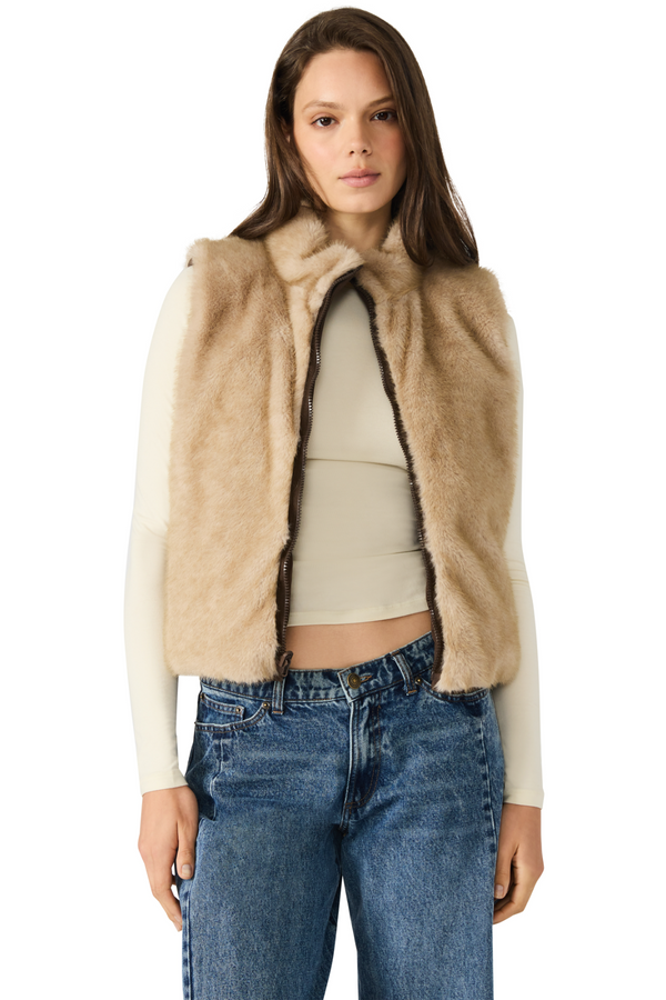Rosy Brown Brady Vest Puffer Vest