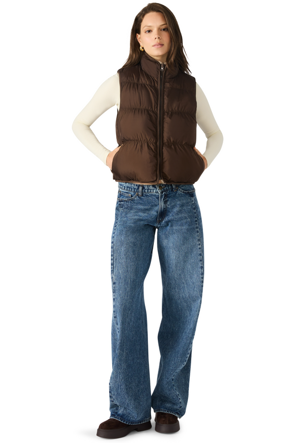 Dark Slate Gray Brady Vest Puffer Vest