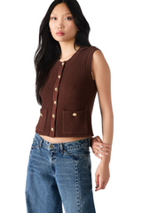 Dark Slate Gray Aliya Sweater Vest Sweater Vest