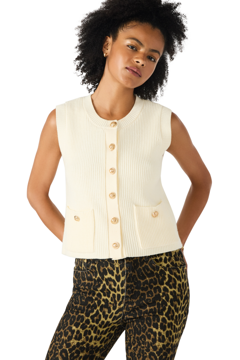 Black Aliya Sweater Vest Sweater Vest