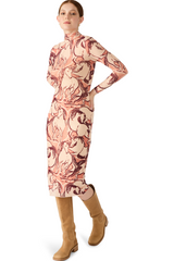 Tan Vivienne Dress in Sorrel Horse Midi Dress