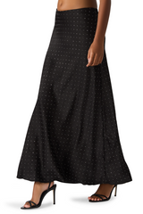 Black Jeannie Embellished Skirt Maxi Skirt