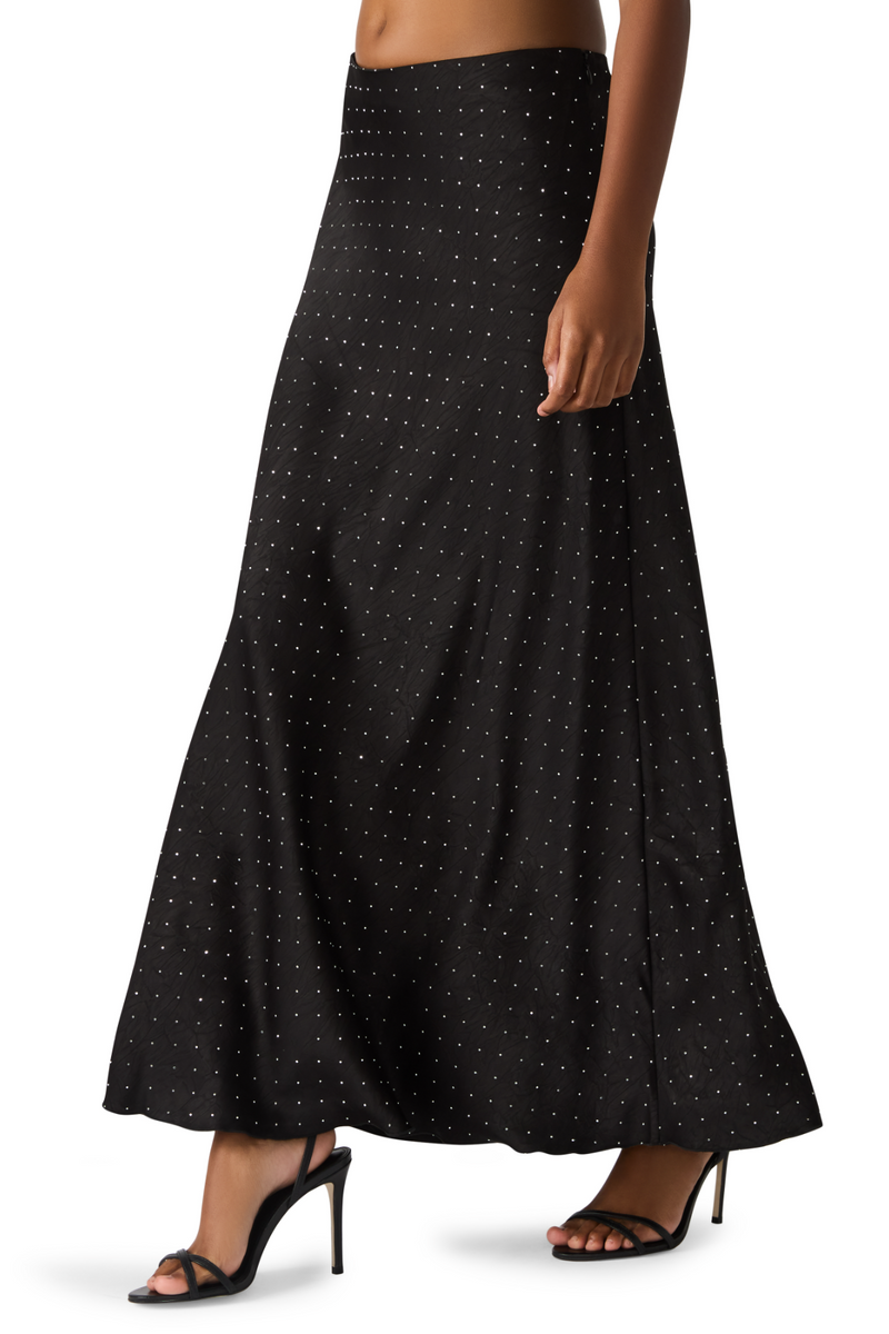 Black Jeannie Embellished Skirt Maxi Skirt