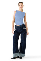 White Smoke Adair Knit Top Top