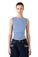 White Smoke Adair Knit Top Top