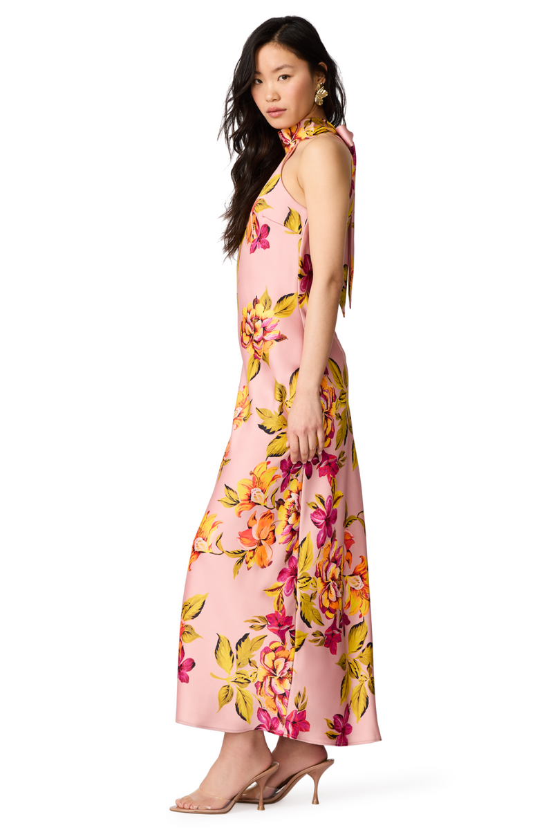 tropical evening dress Steve Madden Women's Lara - Multi - Size XS True Blossom Floral Maxi Knit Asymmetrical neckline Sleeveless SELECT AN OPTION: Single or Case:10oz Shaker Bottle Dresses: Casual