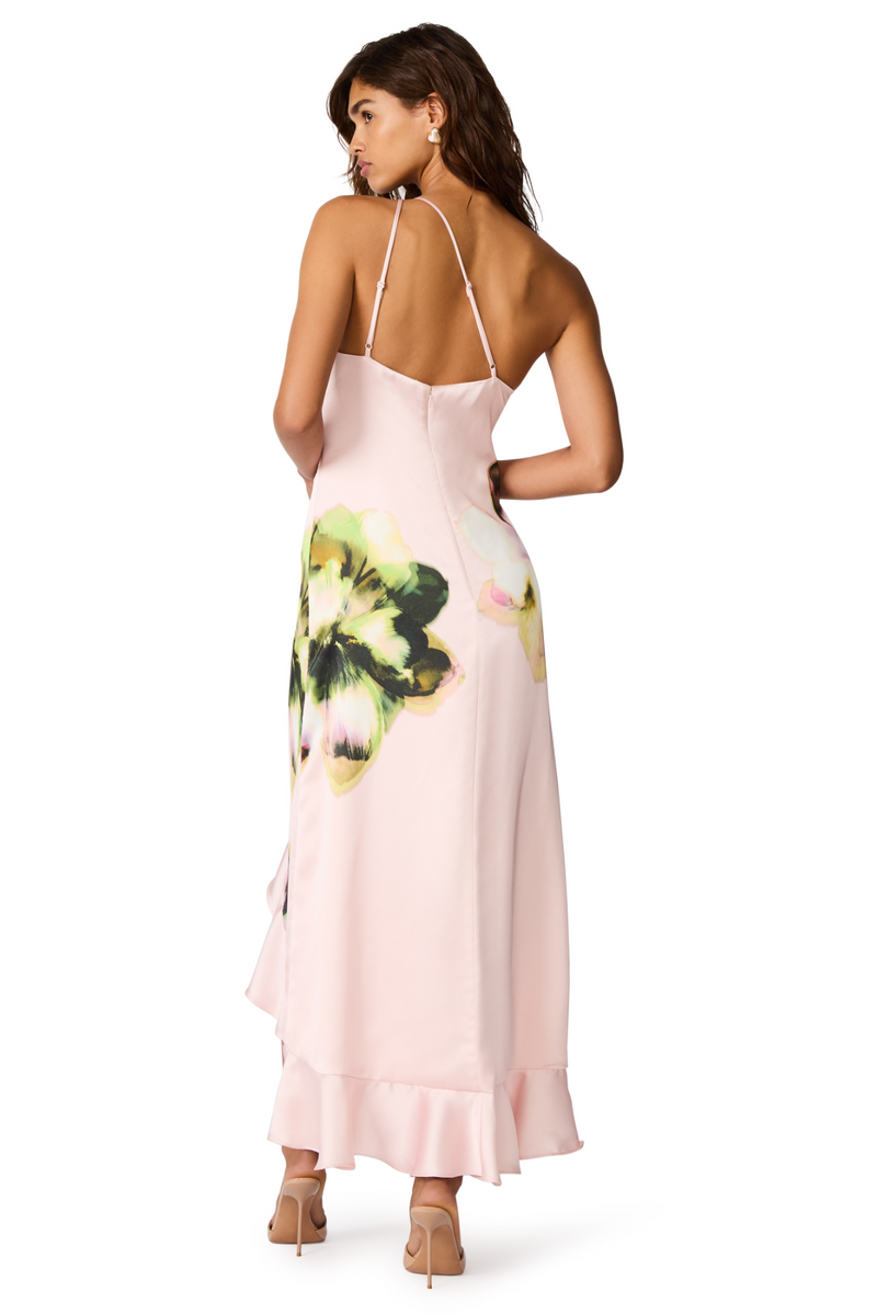 carnation pink bridesmaid dresses Mindy Dress in 4 size:6 Daisy Meadow Embroidered Chiffon Size:Straight Size (XXS-XL) The One Shoulder Stretch