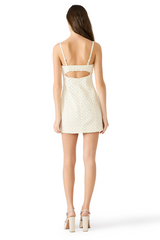White Smoke Peony Dress Mini Dress