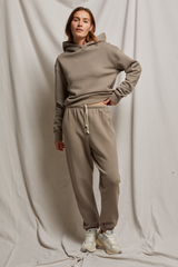 Dark Gray Stevie Fleece Easy Sweatpant Pant