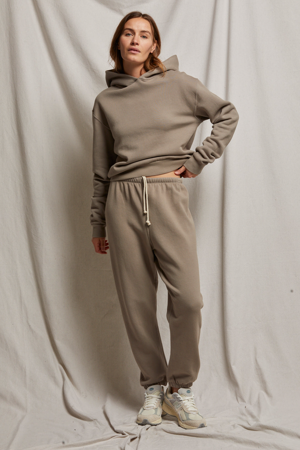 Dark Gray Stevie Fleece Easy Sweatpant Pant
