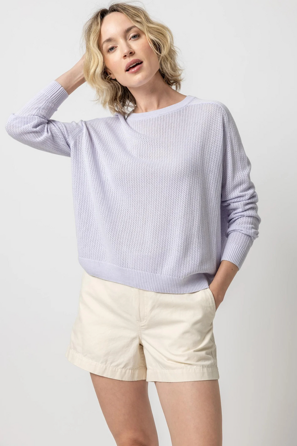 Light Gray Saddle Sleeve Pullover Sweater Sweater