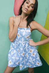 Dark Gray Nikko Mini Dress in Azure Mini Dress